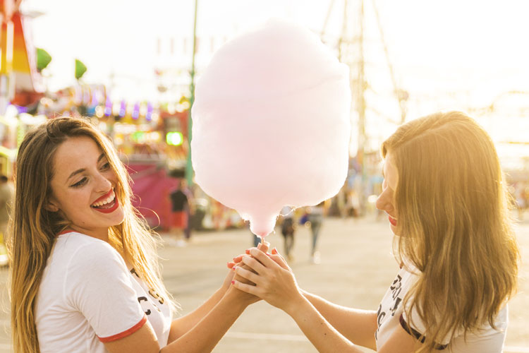 Zuckerwatte teilen