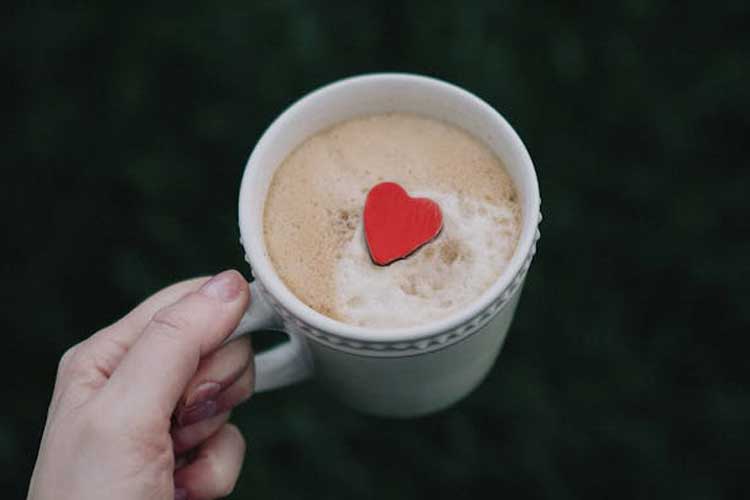 Coffee to go with heart